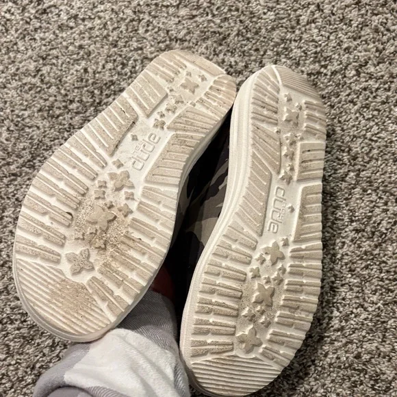 Camo Hey Dude Slip-On in Brown and Tan - Picture 3 of 4